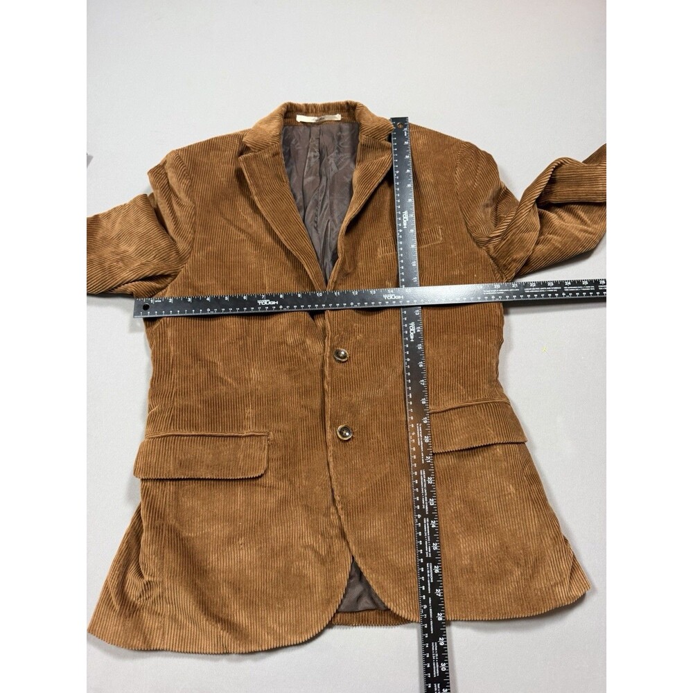 MNG Man Corduroy Blazer Men’s 40R Slim Fit Brown Tan 2-Button Sport Coat - Picture 14 of 16